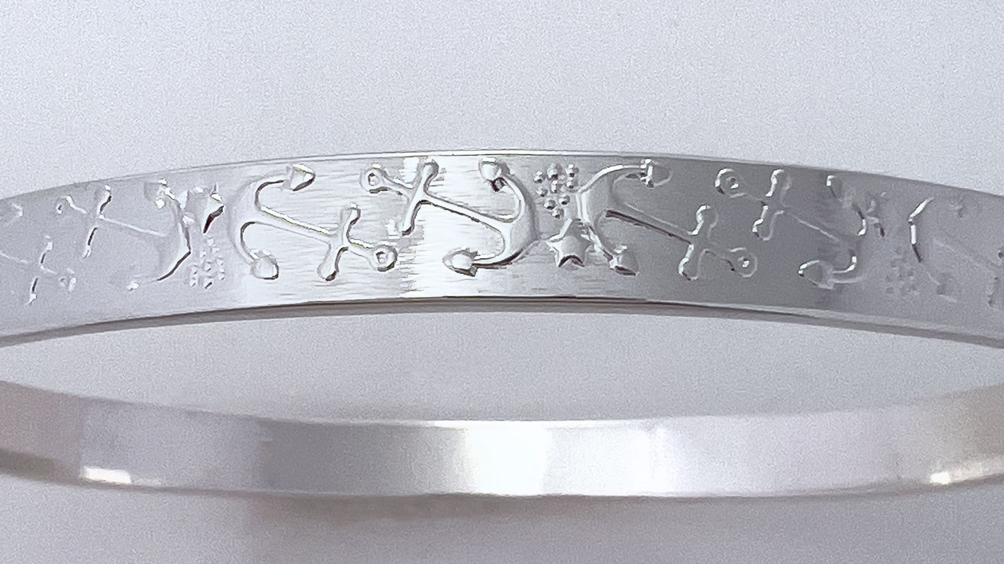 Anchors Aweigh Silver Bangle