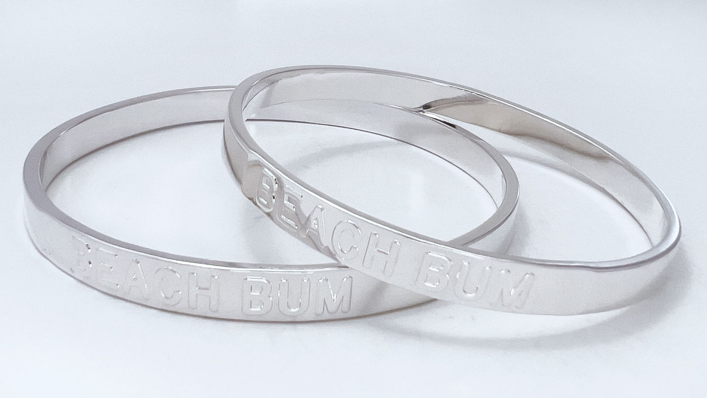 Beach Bum Silver Bangle
