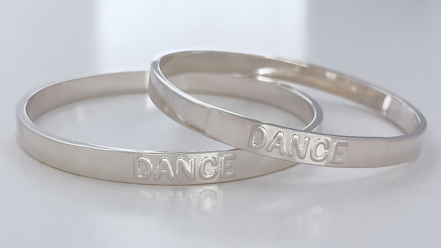 Dance Silver Bangle