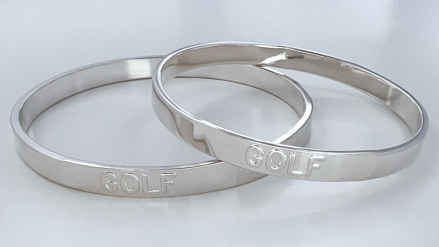 Golf Silver Bangle