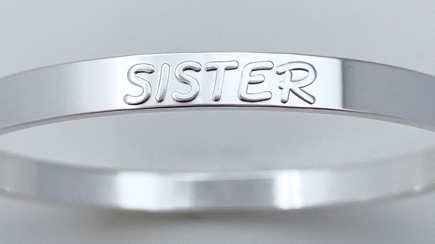 Sister Silver Bangle