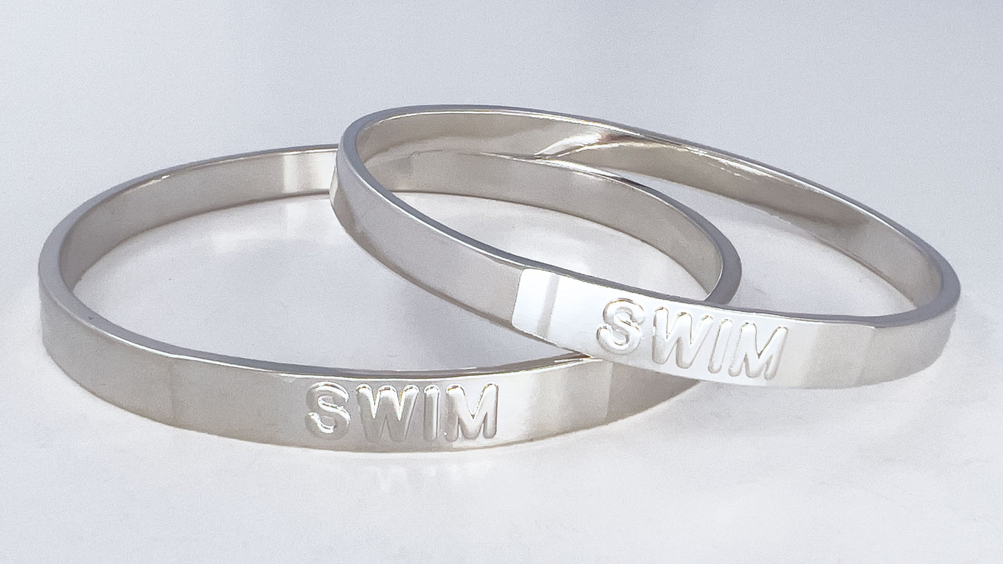 Swim Silver Bangle