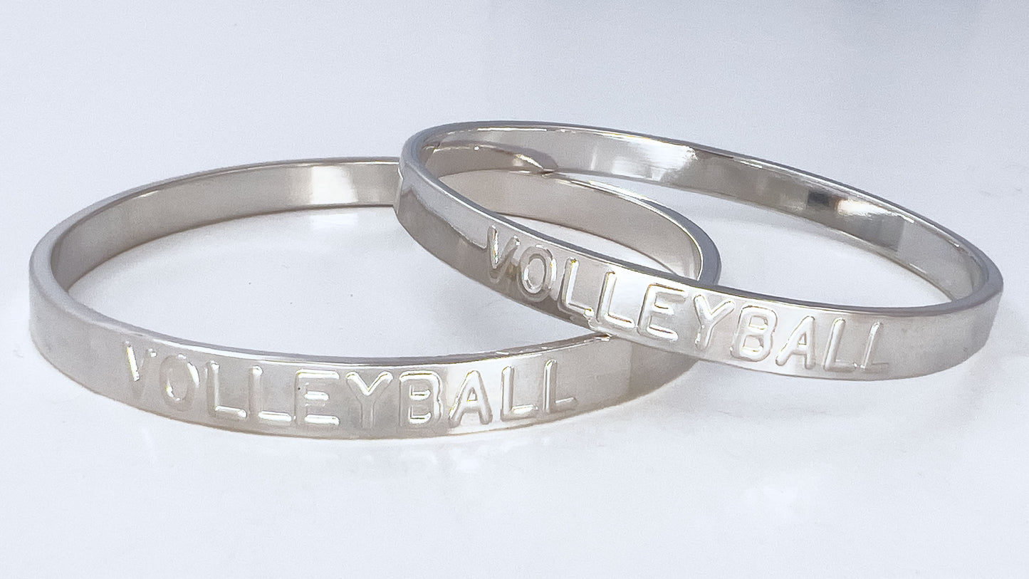 Volleyball Silver Bangle