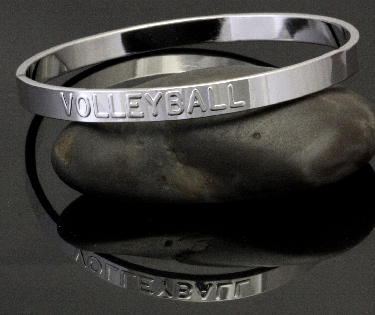 Volleyball Silver Bangle