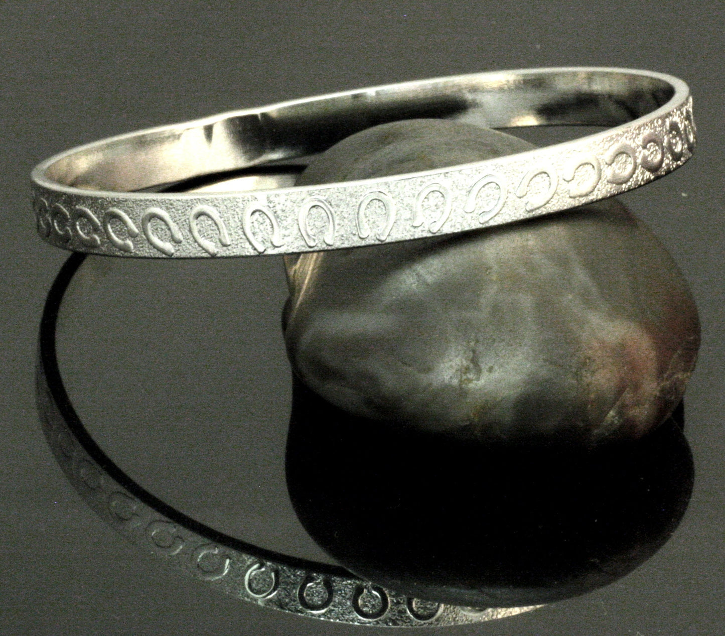 Horseshoes Silver Bangle