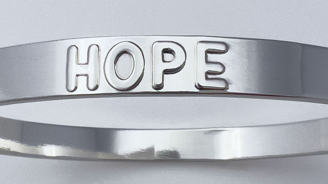 Hope Silver Bangle