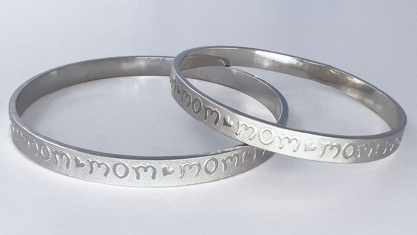 Mom Silver Bangle