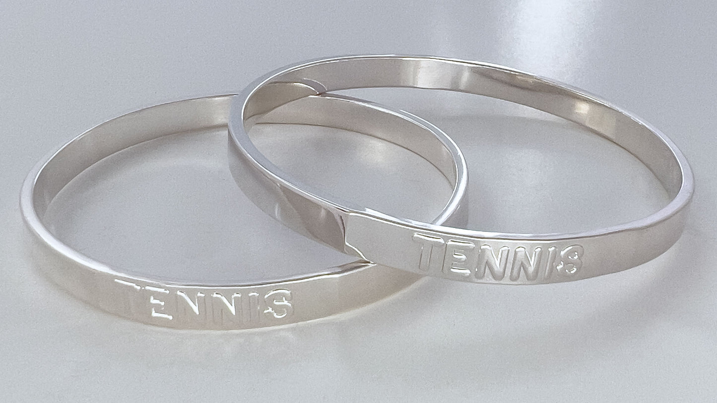 Tennis Silver Bangle