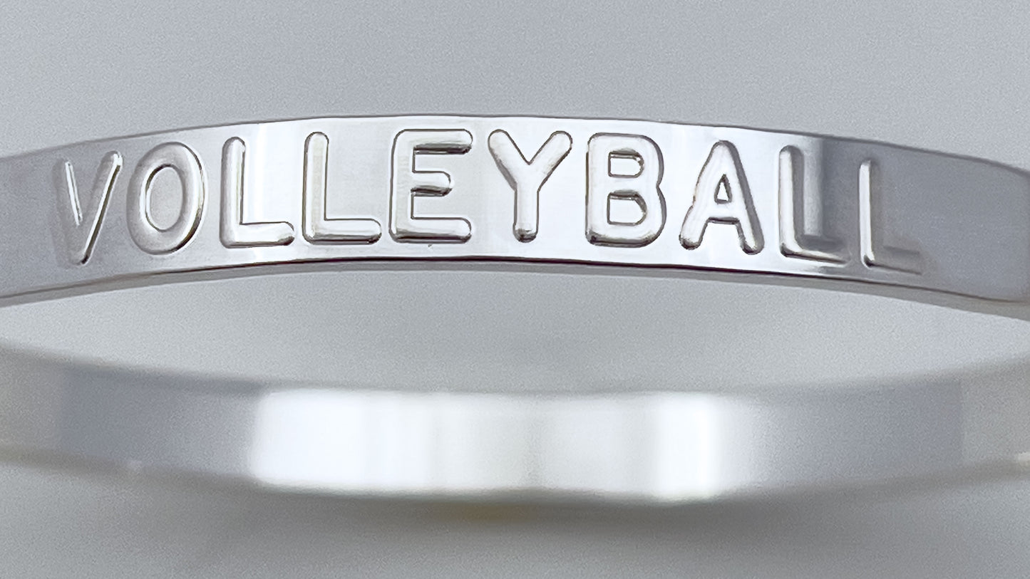 Volleyball Silver Bangle