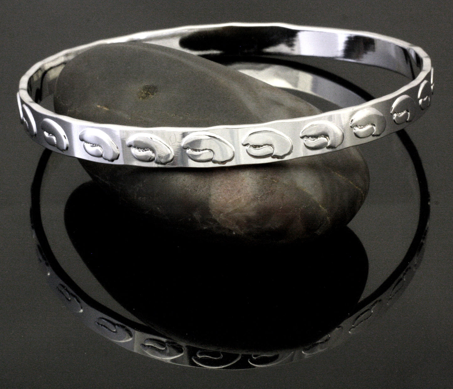 Lobster Claw Silver Bangle