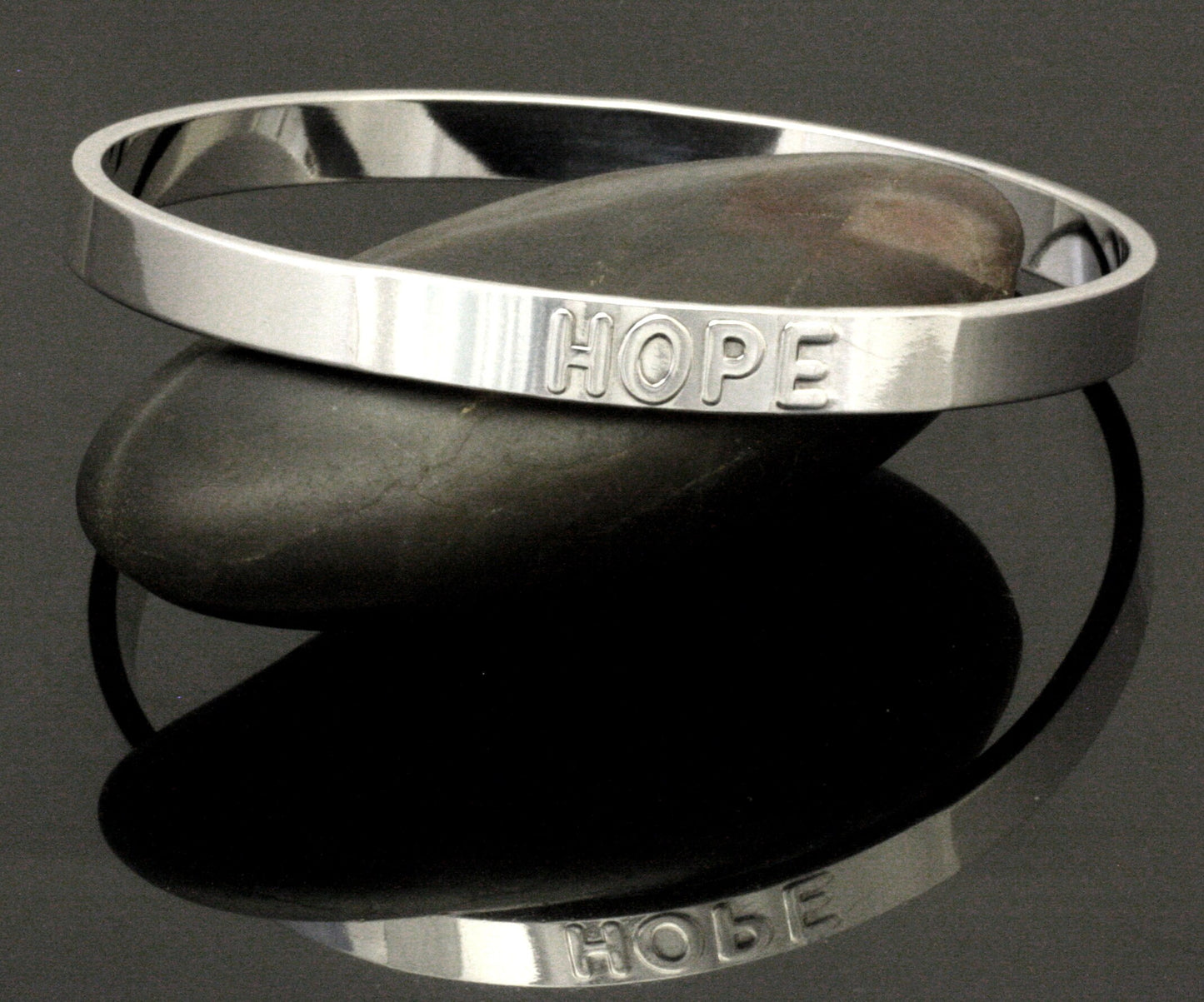 Hope Silver Bangle